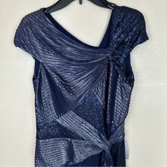 Tadashi Navy Midnight Gown Maxi Dress Size Medium - Picture 2 of 10